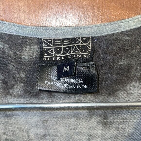 Neeru Kumar M Artist Lagenlook Handwoven Dyed Wool Tunic Dolman Sleeve Top - Picture 6 of 7